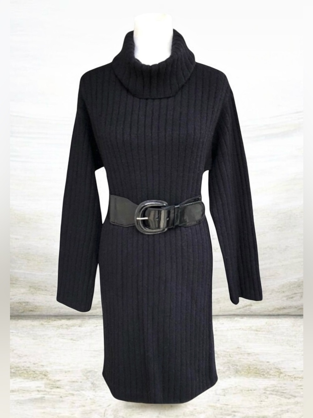 Abercrombie & Fitch Dress Black Ribbed Knit